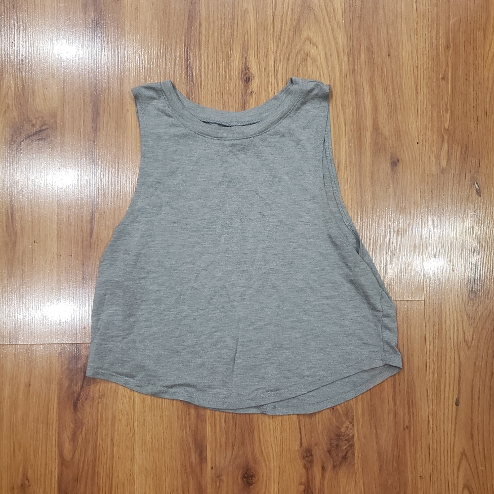 Live Love Dream Gray Cropped Workout Top!